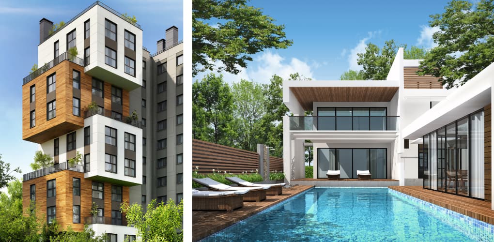 Perché scegliere il legno - costruzione e casa in legno con piscina